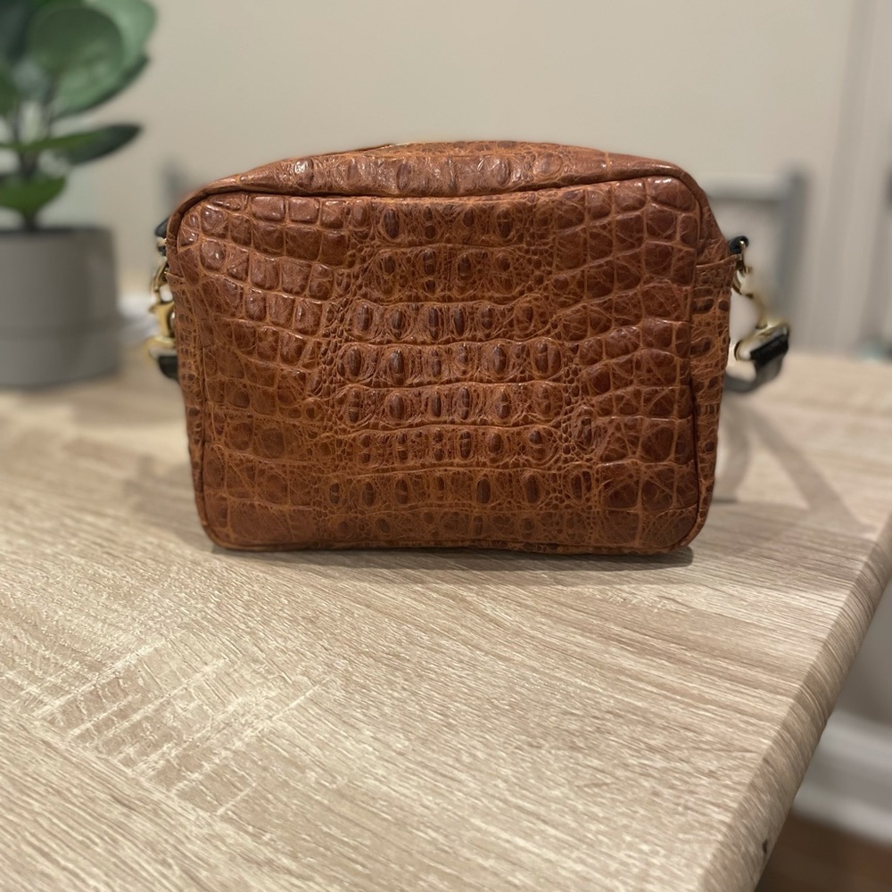Clare V. Cuoio Croco Midi Sac
